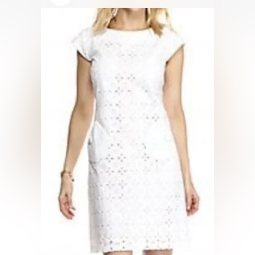 Madison Leigh White Eyelet Mini Dress